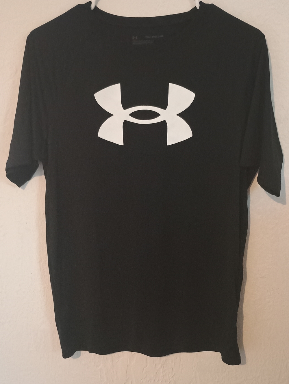 Under Armour Black Short Sleeve Tee with White Logo